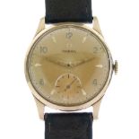 Omega - Gentleman's 9ct gold manual wind wristwatch, with Dennison case hallmarked for Birmingham