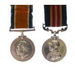 British First World War Medal Pair awarded to 25978 Private J. Barrett of the Welsh Regiment