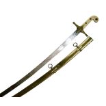 Victorian 1831 Pattern General officer's sword, with curved single edged blade 32", engraved with