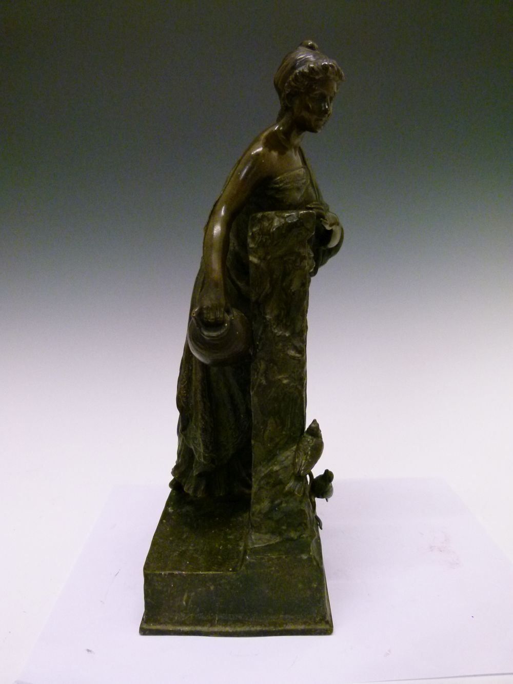 Andor Ruff (Hungarian, 1885-1951) - Early 20th Century cast patinated bronze of a female water - Image 3 of 8