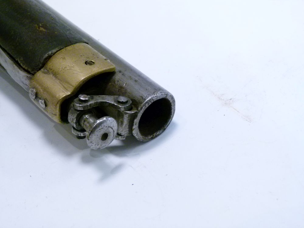 East India Company 12 bore full stocked flintlock holster pistol, circa 1840, the round steel barrel - Image 6 of 7