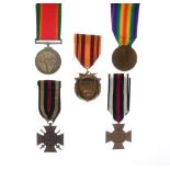 Mixed Medal Group comprising: South Africa Service Medal 1939-45 awarded to C285638 P Sinclair,