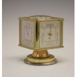 Angelus mixed metal desk weather-station or compendium, circa 1960's/1970's, the revolving square