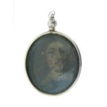 Antique portrait miniature on copper - 17th Century portrait of a gentleman with goatee beard, in