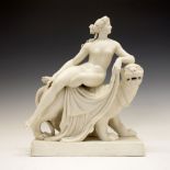 Mid 19th Century Parian group of Ariadne and the Panther, after Johann Heinrich von Dannecker,