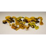 Eight West German NZG Modelle die-cast model construction vehicles comprising: Caterpillar 955