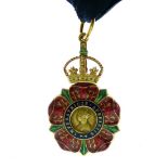 Companion of the Indian Empire (CIE) gold neck badge, central head Queen Victoria surrounded by a