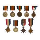 Nine First World War British Medals comprising Victory Medal awarded to Colonel RAC Llegett, four