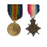 First World War Medal Pair awarded to 13680 Corporal WT Evans of Shropshire Light Infantry