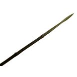 Late 19th Century British Indian Cavalry lance, the dark stained bamboo shaft having flattened spear