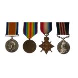 British World War I Medal group awarded to 739 Battery Sergeant Major jr WH Rogers of the Royal