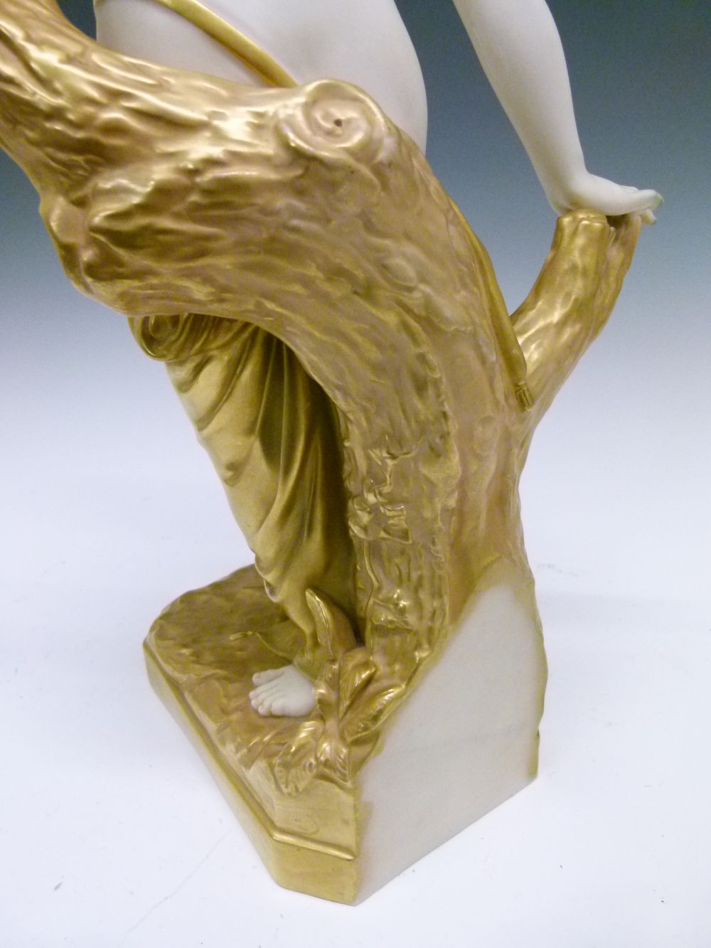 Royal Worcester figure - The Bather Surprised, after Sir Thomas Brock, modelled as a classical - Image 5 of 9