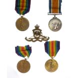 British First World War medal pair awarded to 29218 Private JT Warman, of the Hampshire Regiment
