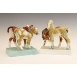 Two Royal Worcester figure groups of Calves and Foals, both modelled by Doris Lindner, model 3146