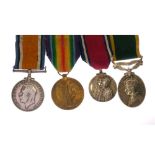 British World War I Medal Pair awarded to PLY.14007 Corporal.FJ Gibbings of the Royal National