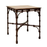 Early 20th Century Chippendale Revival mahogany occasional table, the moulded square top on four