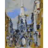 John Frederick Palmer RWA (1939-) (Bristol Savages) - Watercolour/Gouache - 'St Johns in the arch,