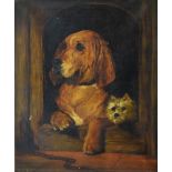 Early 20th Century English School - After Edwin Landseer - Oil on canvas 'Dignity and Impudence',