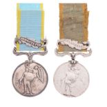 Two Victorian British Crimea War Medals 1854-56 each with Sebastopol clasp Condition: Wear and