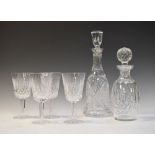 Small selection of glassware comprising: a Waterford decanter and four glasses, together with a