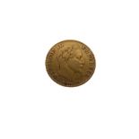 Gold Coin - French 10 Francs 1864, 3.21g approx