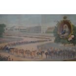 Queen Victoria Interest - Print of the Diamond Jubilee procession, June 22nd 1897, 103cm x 68cm,