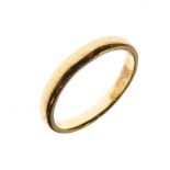 Yellow metal wedding band, stamped '22ct Solid Gold', size K, 3g approx