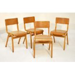 Modern Design - Set of four stacking bentwood chairs