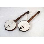 Two banjos, both approximately 85cm long