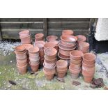 Large selection of terracotta garden pots, largest 13cm high (approximately 80)
