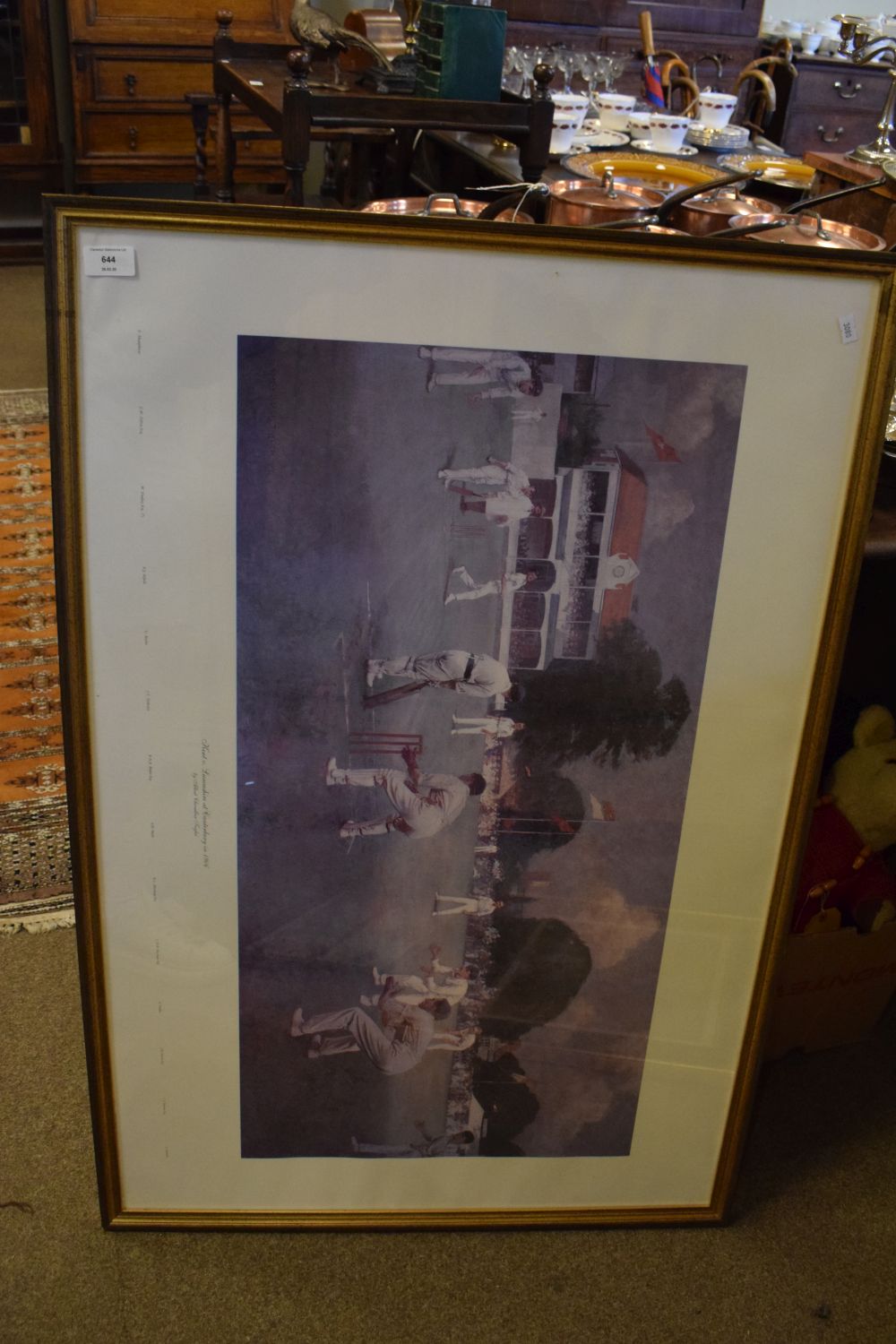 Three photographic prints relating to cricket, largest 40cm x 81cm (3) - Image 3 of 4