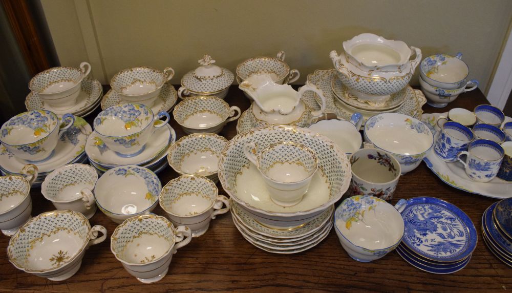 Quantity of Victorian tea ware and a Paragon transfer printed part tea set etc