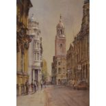 Frank Shipsides - Signed limited edition coloured print - Corn Street, Bristol, published by