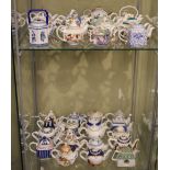 Large selection of miniature replica teapots (70)