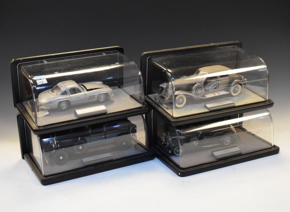 Four Franklin Mint precision model die-cast vehicles comprising: 1954 Mercedes-Benz 300SL, 1929