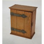 Early 20th Century Arts & Crafts-style wall cabinet with strap hinges, 34.5cm high