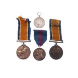 Small group of British medals comprising two Word War I War Medals, awarded to 24454 Private J.