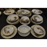 Large quantity of Noritake type Oriental porcelain dinner ware having floral decoration and gilt