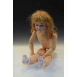 20th Century Armand Marseille German bisque headed doll, 67cm high