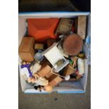 Assorted collection of mainly wooden dolls house furniture and accessories, together with a small