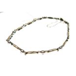 9ct gold bracelet set with twelve small diamonds, 8.6g gross approx