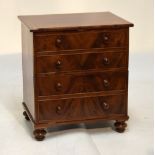 19th Century mahogany commode chest, later converted to music cabinet with false four-drawer front