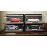 Four Franklin Mint Precision Model die-cast model vehicles comprising 1907 Rolls Royce The Silver