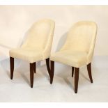 Pair of modern Laura Ashley scoop-back occasional chairs