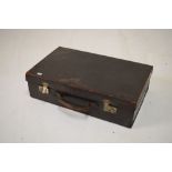 Early to mid 20th Century hide briefcase or suitcase, 51cm wide