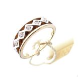 Clogau - 9ct gold and diamond ring of seven stones within lozenge settings, size L, 4.1g gross