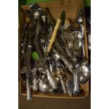 Assorted silver plated wares to include cased fish knives and forks, sugar caster, etc