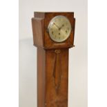 1930's period walnut cased Grandmother clock having striking and chiming movement, with presentation