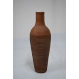 Large terracotta-coloured pottery urn or vase, 71cm high