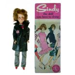 1960's Pedigree Sindy doll, '12GSS Sindy in Weekenders', together with accessories to include;